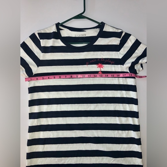 J.Crew Navy Striped Tee with Red Embroidery - Picture 5 of 7